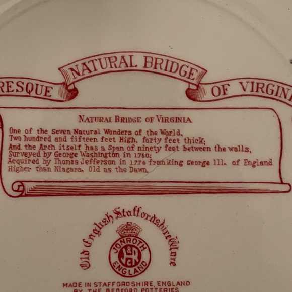 Vintage Picturesque Natural Bridge Virginia plate - Picture 10 of 14